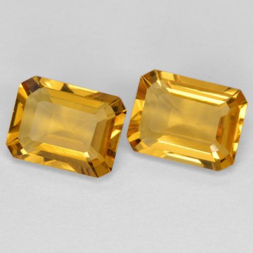 Achetez naturel 2,70ct doré citrine gems, taille émeraude, en provenance brésil chez gemselect. en stock, livraison internationale!