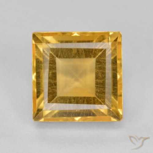 2.07ct Naturel Orange doré profond Citrine, Carré, VS