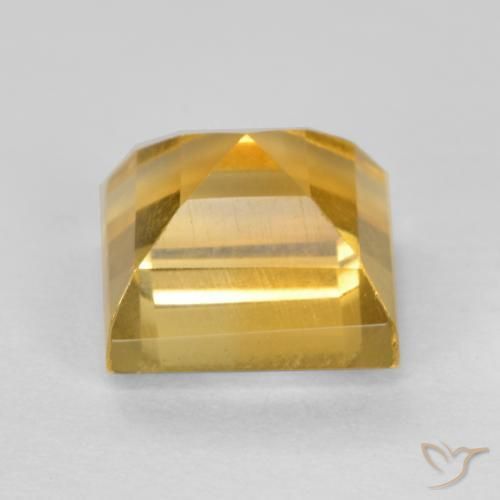Citrine Orange doré profond naturelle Carré, 2.07 ct, VS