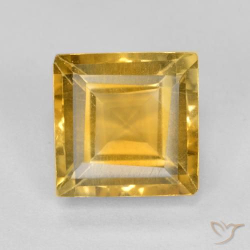 1.68ct Naturel Doré Citrine, Carré, VS