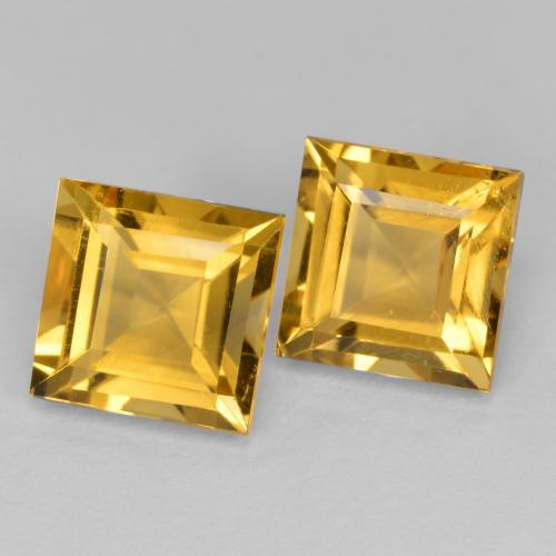 Achetez naturel 3.01ct Doré profond Citrine gems, Carré, En provenance Brésil chez GemSelect. En stock, livraison internationale!