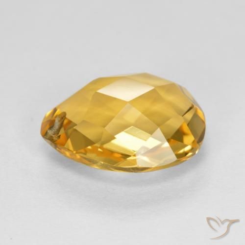 Citrine Doré moyen naturelle En forme de poire, 3.52 ct, VVS-VS
