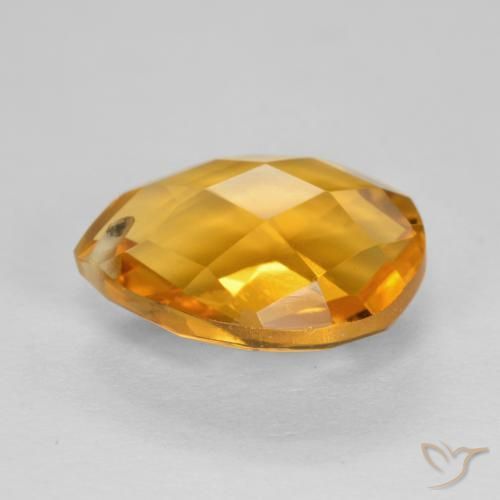 Citrine Doré-orange foncé naturelle En forme de poire, 3.49 ct, VVS-VS