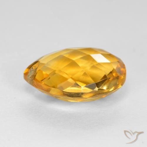 Citrine Doré foncé naturelle En forme de poire, 3.73 ct, VVS-VS