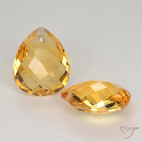 Shop natural 7.34ct Doré moyen-foncé Citrine gems, En forme de poire, from Brésil at GemSelect. In stock, global shipping!