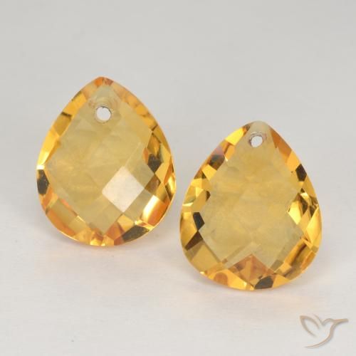 Shop natural 7.25ct Orange doré profond Citrine gems, En forme de poire, from Brésil at GemSelect. In stock, global shipping!