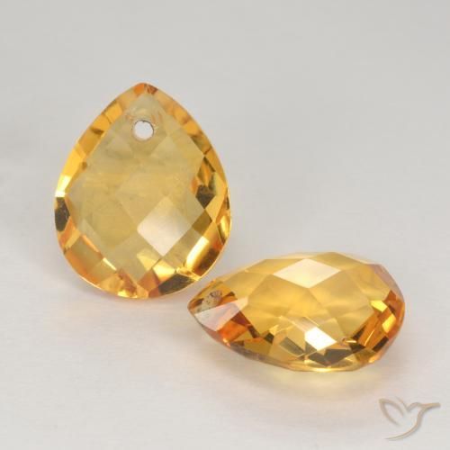 Shop natural 7.25ct Orange doré profond Citrine gems, En forme de poire, from Brésil at GemSelect. In stock, global shipping!
