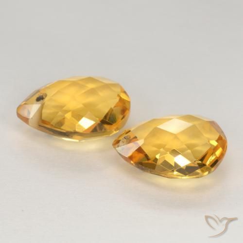 Shop natural 7.25ct Orange doré profond Citrine gems, En forme de poire, from Brésil at GemSelect. In stock, global shipping!