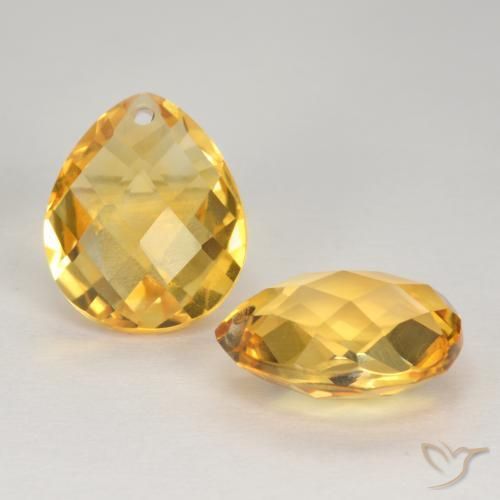 Shop natural 7.58ct Doré moyen-foncé Citrine gems, En forme de poire, from Brésil at GemSelect. In stock, global shipping!
