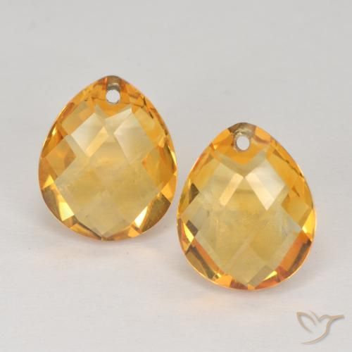 Shop natural 7.42ct Orange-or Citrine gems, En forme de poire, from Brésil at GemSelect. In stock, global shipping!