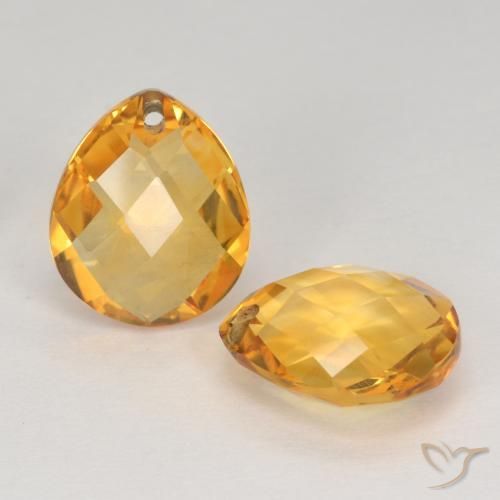 Shop natural 7.42ct Orange-or Citrine gems, En forme de poire, from Brésil at GemSelect. In stock, global shipping!