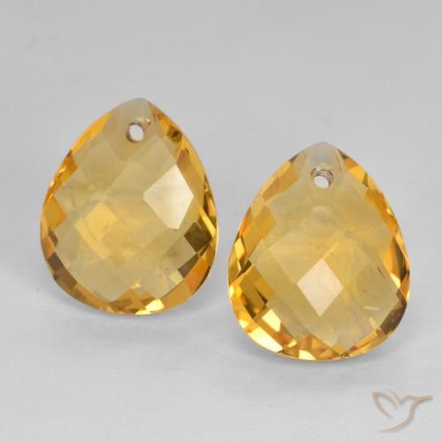 Shop natural 6.99ct Orange doré profond Citrine gems, En forme de poire, from Brésil at GemSelect. In stock, global shipping!