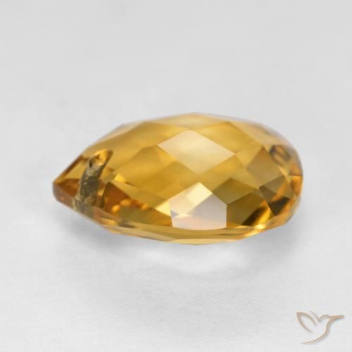 Citrine Doré moyen-foncé naturelle En forme de poire, 3.69 ct, VVS-VS