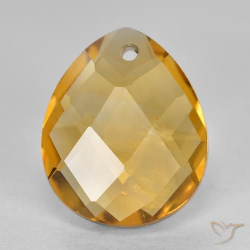 3.75ct Naturel Orange-or Citrine, En forme de poire, VVS-VS