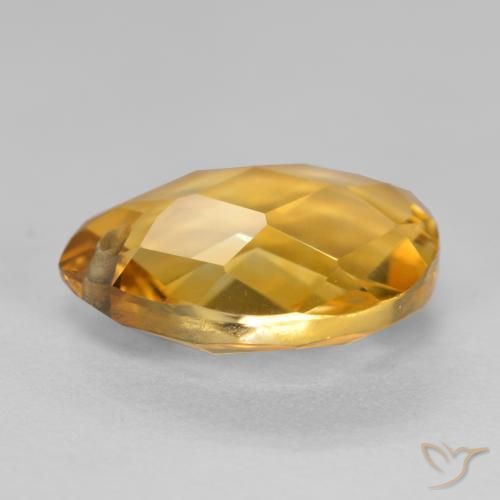 Citrine Orange-or naturelle En forme de poire, 3.75 ct, VVS-VS