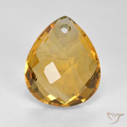 3.83ct Naturel Orange doré profond Citrine, En forme de poire, VVS-VS