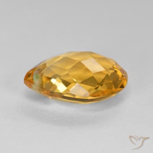 Citrine Orange-or moyen-léger naturelle En forme de poire, 3.50 ct, VVS-VS