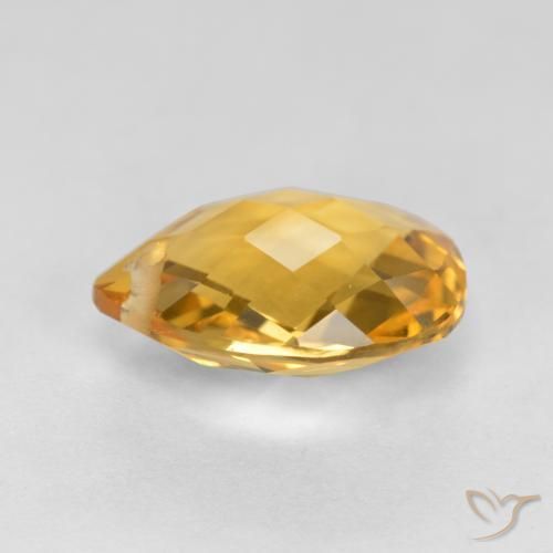 Citrine Doré moyen-foncé naturelle En forme de poire, 3.47 ct, VVS-VS