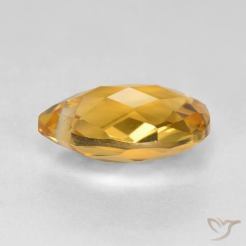 Citrine Doré moyen-foncé naturelle En forme de poire, 3.61 ct, VVS-VS