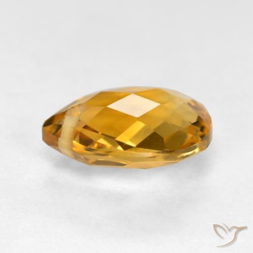 Citrine Doré moyen-foncé naturelle En forme de poire, 3.73 ct, VVS-VS