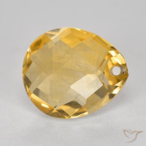 Citrine Doré moyen-foncé naturelle En forme de poire, 3.80 ct, VVS-VS