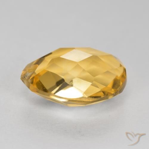 Citrine Doré moyen-foncé naturelle En forme de poire, 3.80 ct, VVS-VS