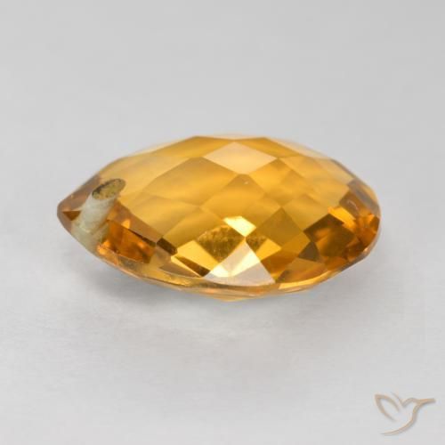 Citrine Doré foncé naturelle En forme de poire, 3.37 ct, VVS-VS