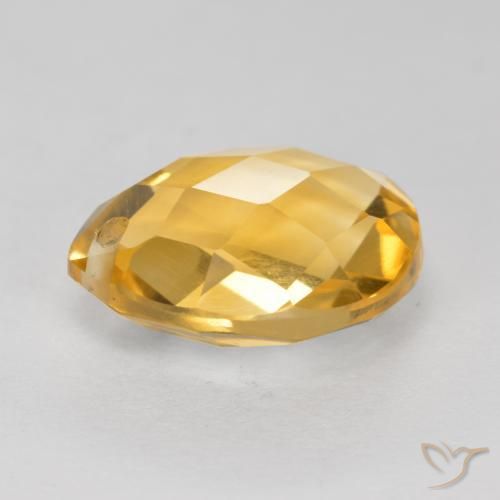Citrine Doré moyen-foncé naturelle En forme de poire, 3.80 ct, VVS-VS