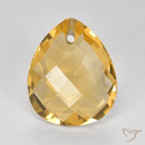 3.39ct Naturel Or Citrine, En forme de poire, VVS-VS