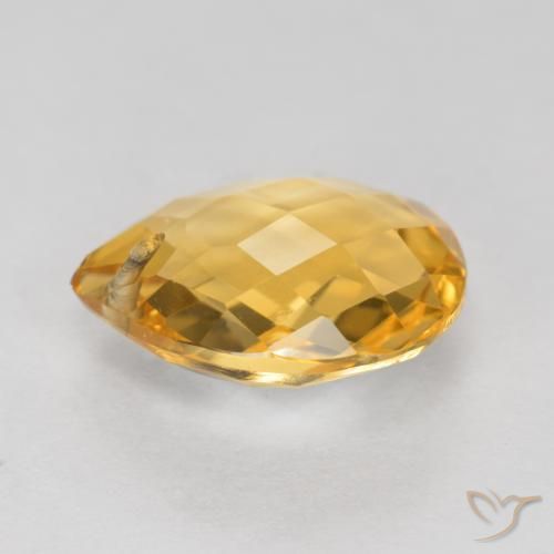 Citrine Or naturelle En forme de poire, 3.39 ct, VVS-VS