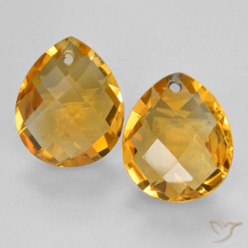 Achetez naturel 6,78ct doré citrine gems, en forme de poire, en provenance brésil chez gemselect. en stock, livraison internationale!