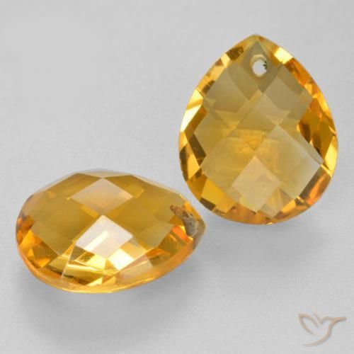 Achetez naturel 6,78ct doré citrine gems, en forme de poire, en provenance brésil chez gemselect. en stock, livraison internationale!