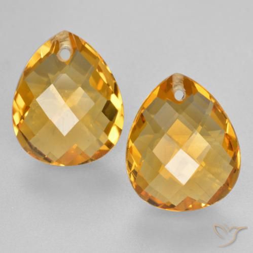 Shop natural 7.14ct Doré-orange foncé Citrine gems, En forme de poire, from Brésil at GemSelect. In stock, global shipping!