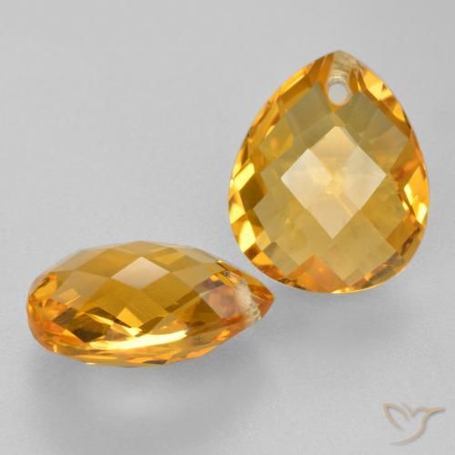 Shop natural 7.14ct Doré-orange foncé Citrine gems, En forme de poire, from Brésil at GemSelect. In stock, global shipping!