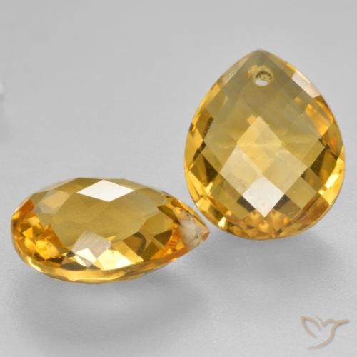 Shop natural 7.54ct Doré profond Citrine gems, En forme de poire, from Brésil at GemSelect. In stock, global shipping!