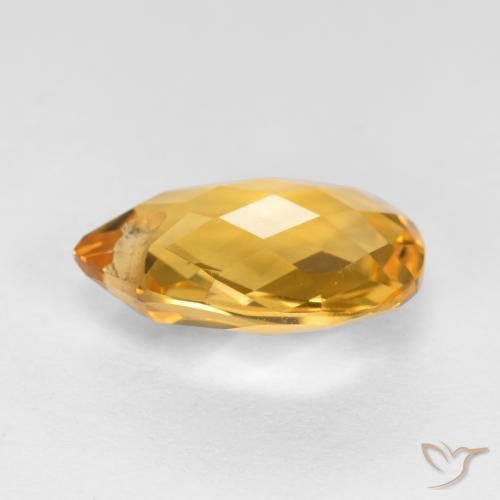 Citrine Doré moyen-foncé naturelle En forme de poire, 3.17 ct, VVS-VS