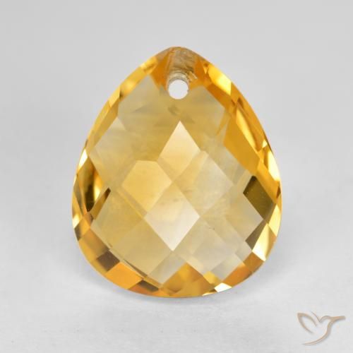 3.61ct Naturel Orange-or Citrine, En forme de poire, VVS-VS