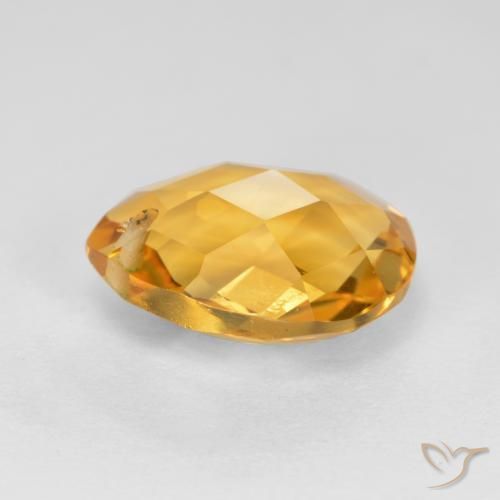 Citrine Doré foncé naturelle En forme de poire, 3.57 ct, VVS-VS