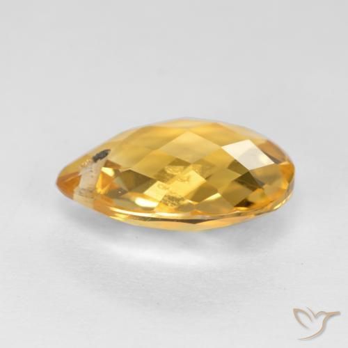 Citrine Doré moyen naturelle En forme de poire, 3.02 ct, VVS-VS