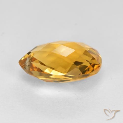 Citrine Doré foncé naturelle En forme de poire, 3.68 ct, VVS-VS