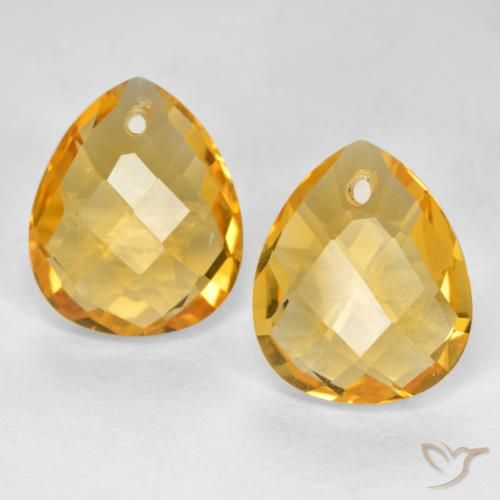7.38ctw Naturel Doré foncé Citrine, En forme de poire, VVS-VS