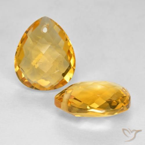 Shop natural 7.38ct Doré foncé Citrine gems, En forme de poire, from Brésil at GemSelect. In stock, global shipping!