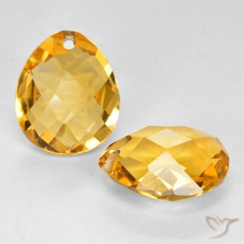 Shop natural 7.09ct Orange doré profond Citrine gems, En forme de poire, from Brésil at GemSelect. In stock, global shipping!