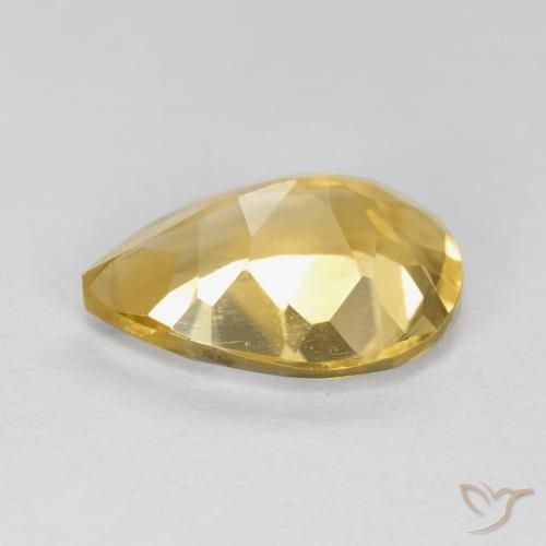 Citrine Doré moyen naturelle En forme de poire, 1.63 ct, VVS-VS