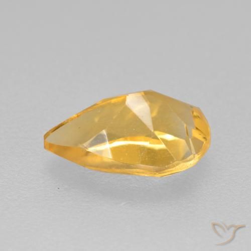 Citrine Doré moyen-foncé naturelle En forme de poire, 0.77 ct, VS
