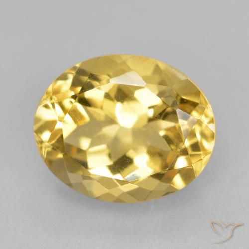 Citrine Orange Doré naturelle ovale, 4.38 ct, VVS-VS