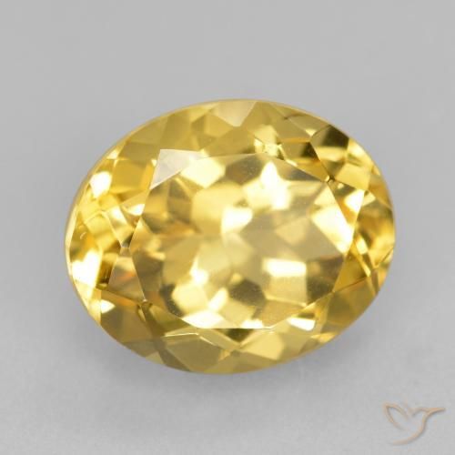 Citrine Orange Doré naturelle ovale, 4.38 ct, VVS-VS