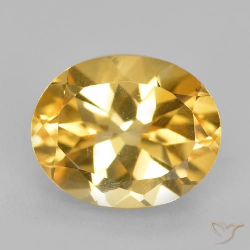 Citrine Doré moyen-foncé naturelle ovale, 4.68 ct, VS