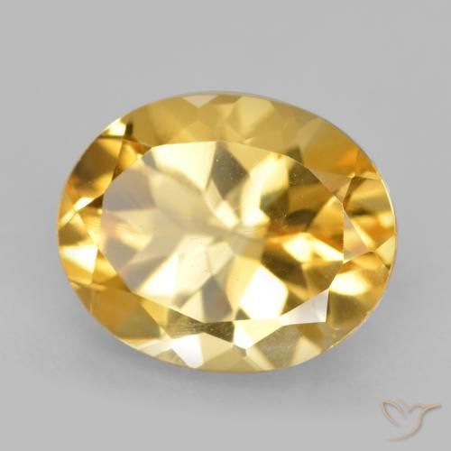 Citrine Doré moyen-foncé naturelle ovale, 4.68 ct, VS