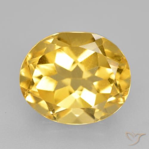 4.57ct Naturel Doré moyen Citrine, ovale, VS